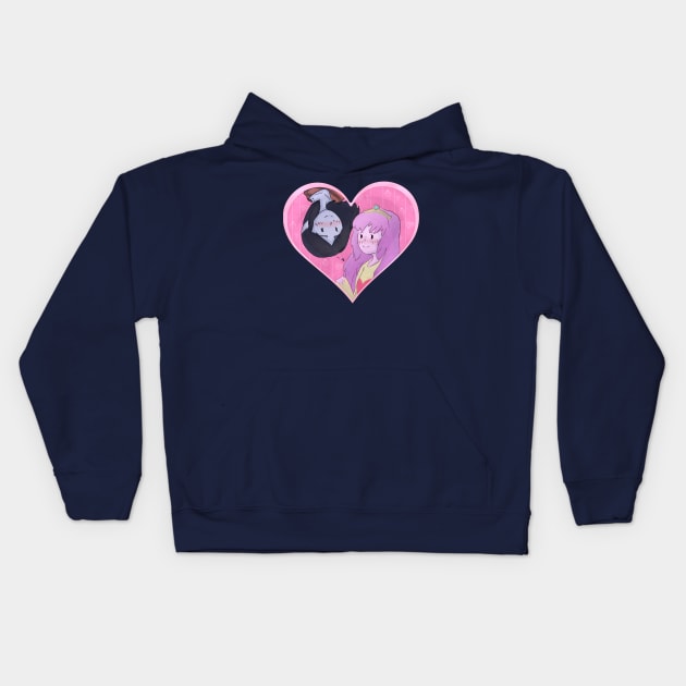 Bubbline. Marceline & PB. Adventure Time Kids Hoodie by Rosbel